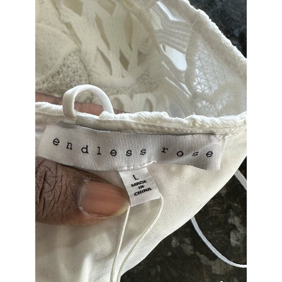 Endless Rose All Over Eyelet Mermaid Dress Floral Open Back V Neck Wedding NWT - Picture 8 of 13